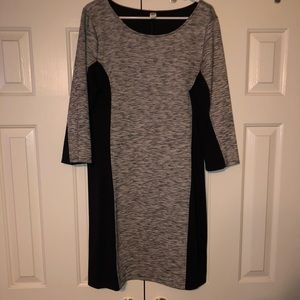 Black and gray body con dress